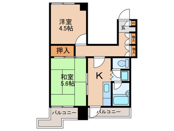 山久マンション塩野の物件間取画像